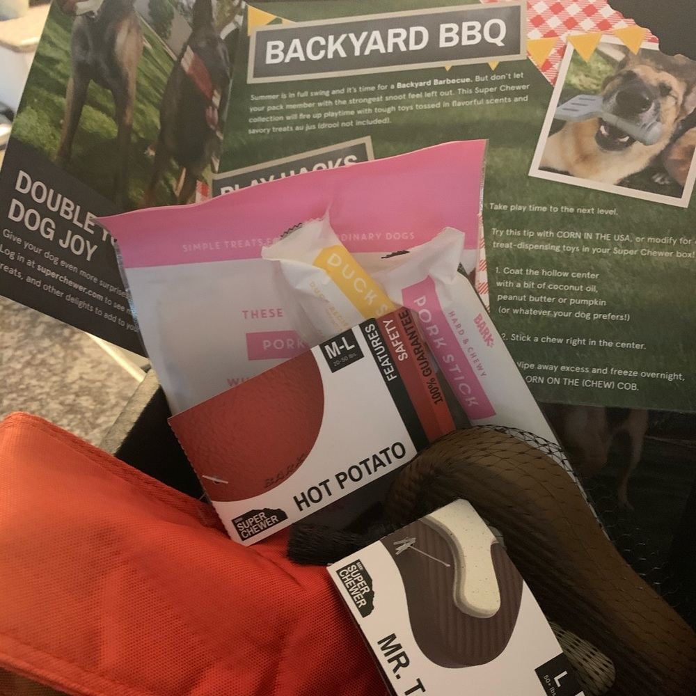 New Bark Box Super Chewer Dog Toys and Treats